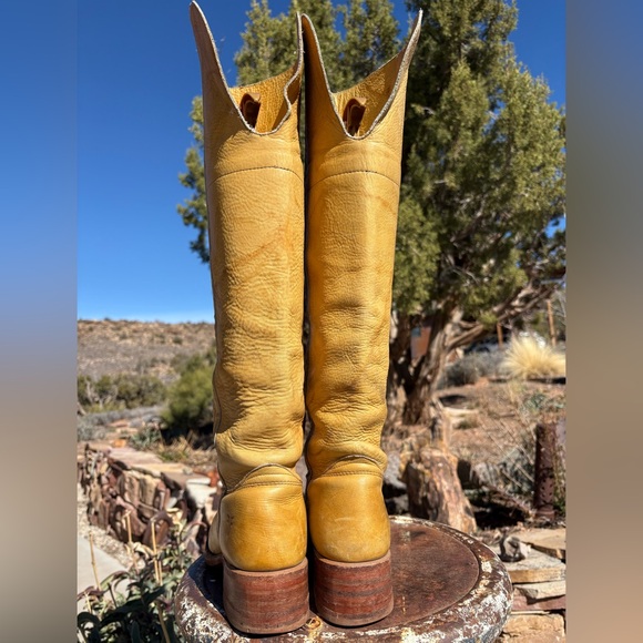 FRYE ๐บ๐ธ Campus Banana Vintage OTK Tall Boots Size 10 - Picture 7 of 16